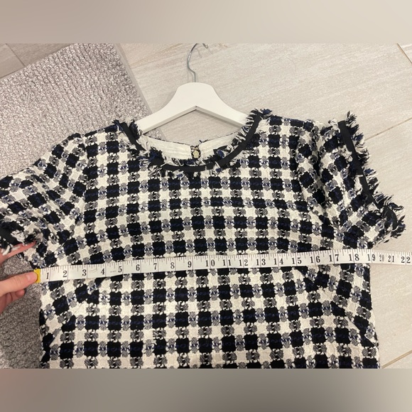Kate spade tinsel checkered tweed dress size 10 - Picture 9 of 13